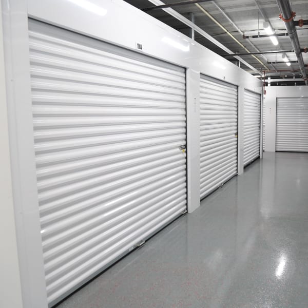 Indoor storage units at StorQuest Self Storage in Key West, Florida