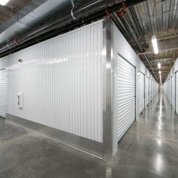 Climate controlled indoor storage units at StorQuest Self Storage in Anaheim, California