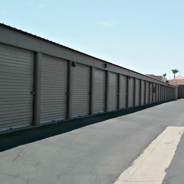 Outdoor storage units at StorQuest Self Storage in Tempe, Arizona