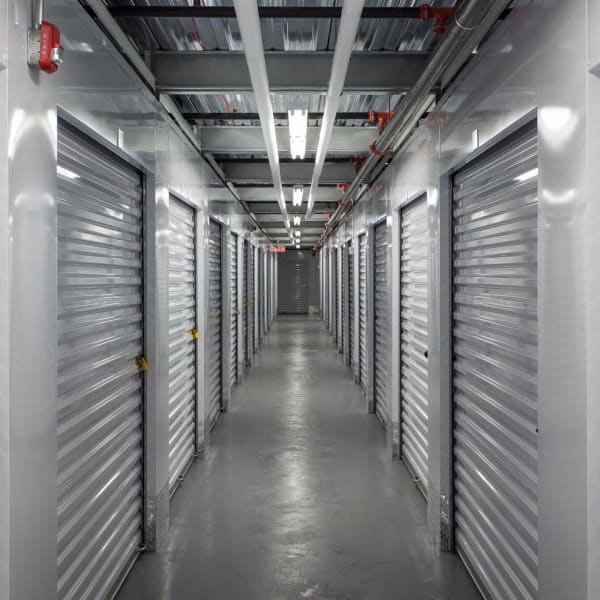 Climate-controlled indoor units at StorQuest Self Storage in Long Beach, New York