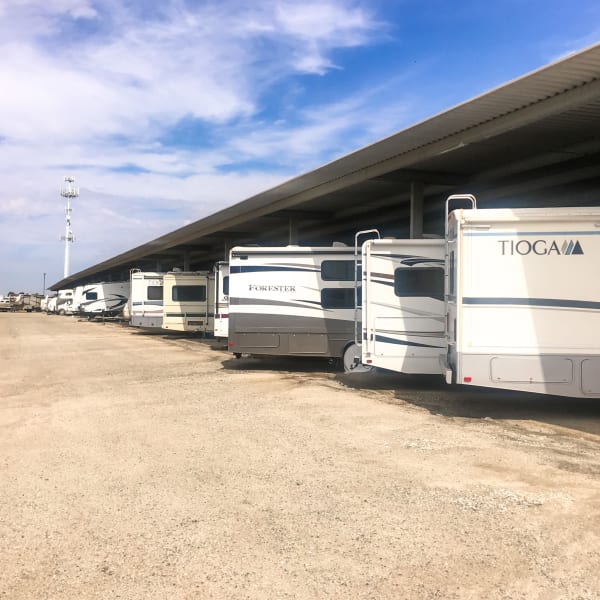 Covered outdoor parking at StorQuest Self Storage in Federal Way, Washington