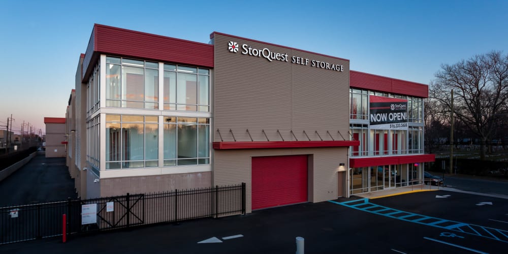 Exterior of StorQuest Self Storage in Westbury, New York