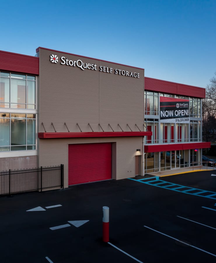 Exterior of StorQuest Self Storage in Westbury, New York