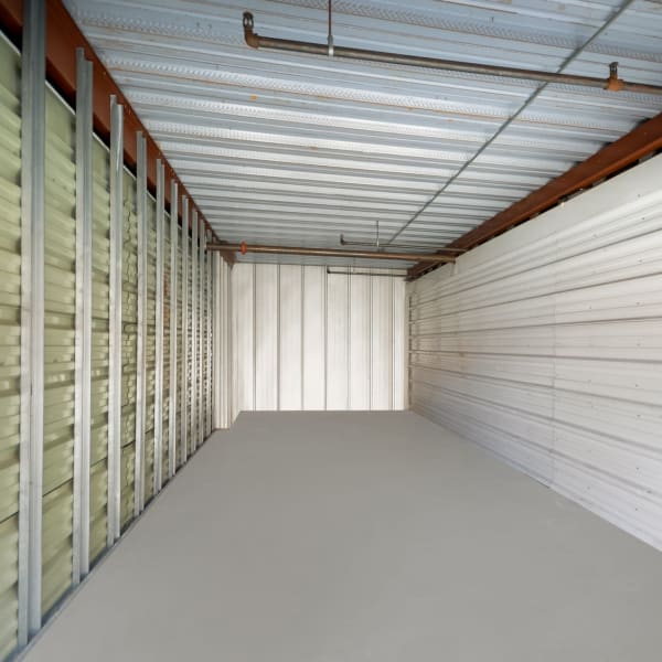 Inside a climate-controlled storage unit at StorQuest Self Storage in Vallejo, California