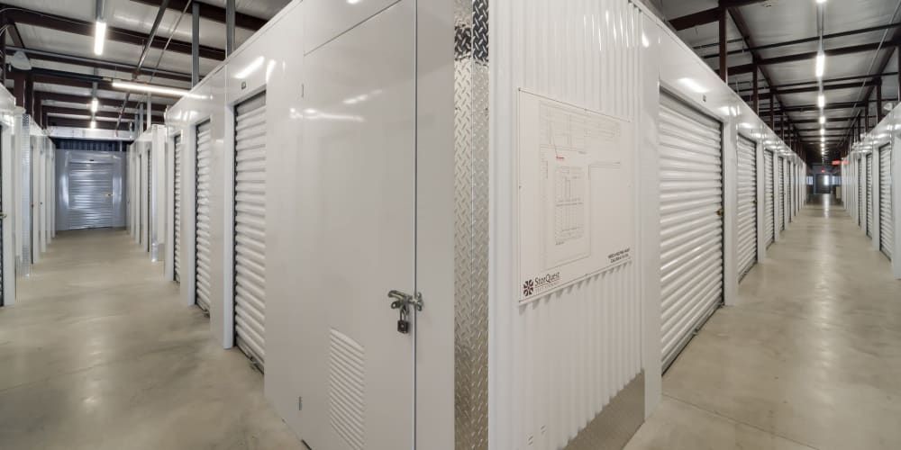 Indoor climate controlled units at StorQuest Self Storage in Venice, Florida