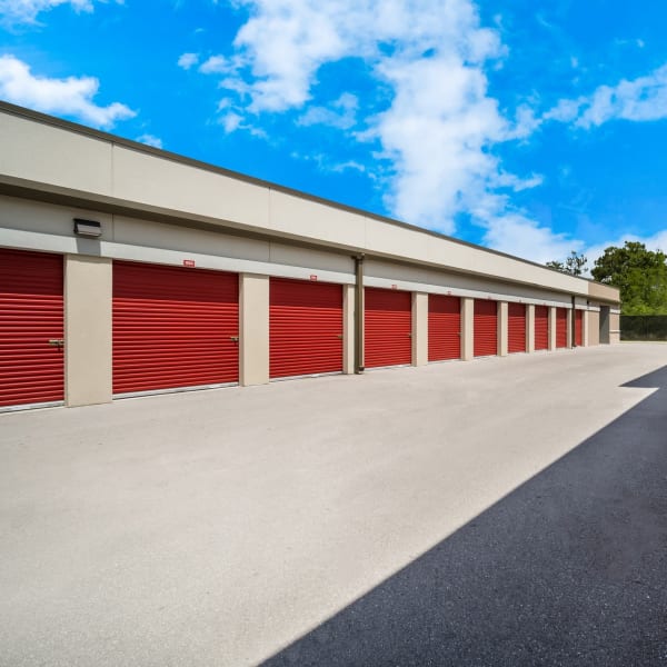 Drive-up storage units at StorQuest Self Storage in Ave Maria, Florida