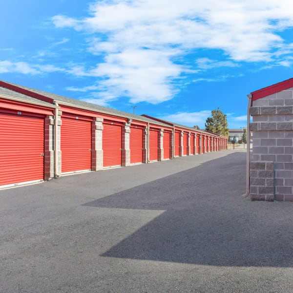 Outdoor storage units at StorQuest Self Storage in Parker, Colorado