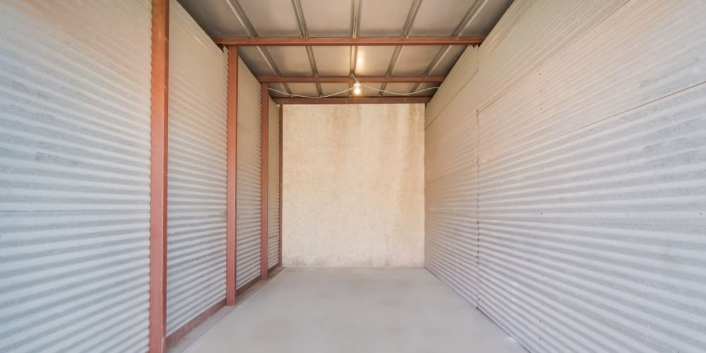 Indoor storage unit available at StorQuest Self Storage in Dallas, Texas