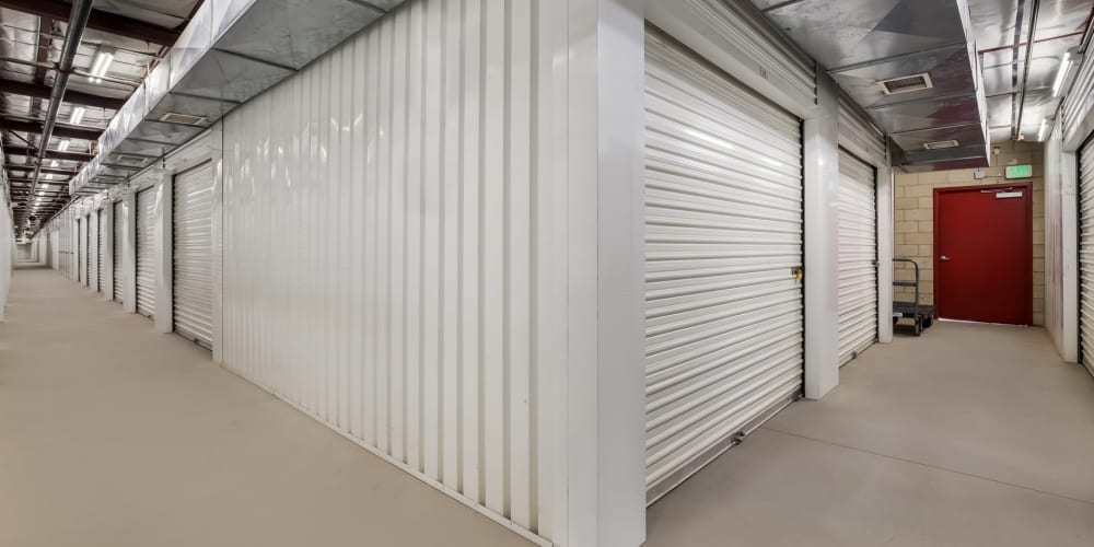 Large indoor storage units at StorQuest Self Storage in La Quinta, California