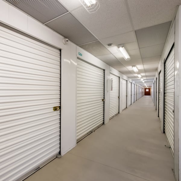 Indoor self-storage units at StorQuest Self Storage in Cathedral City, California