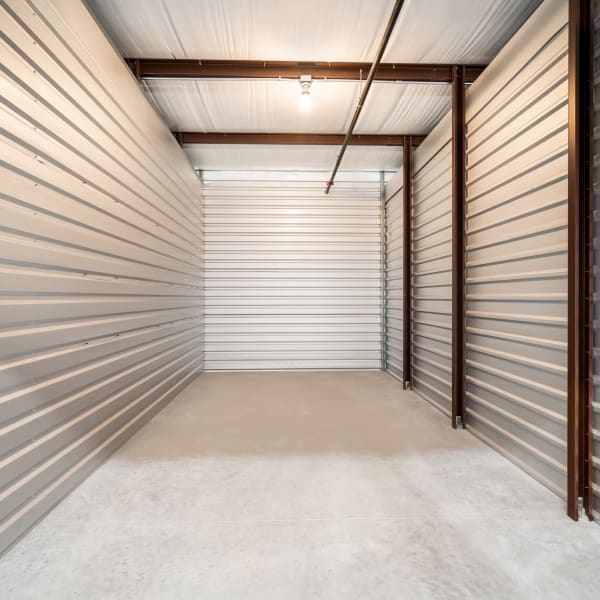 An indoor climate-controlled self storage unit at StorQuest Self Storage in Ave Maria, Florida