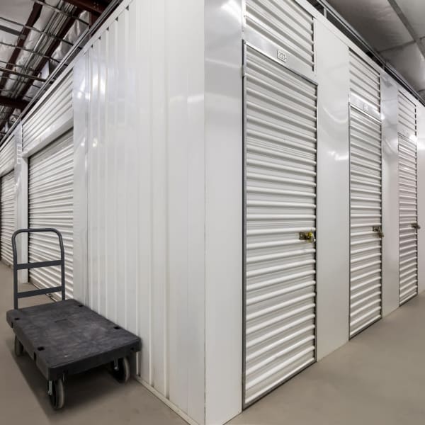 Climate controlled indoor storage units at StorQuest Self Storage in La Quinta, California