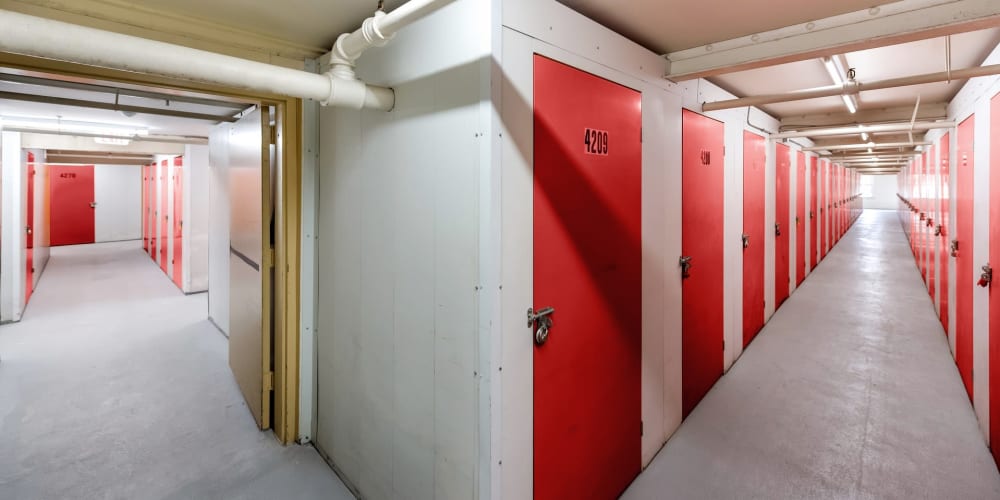 Indoor self storage units at StorQuest Self Storage in Port Chester, New York