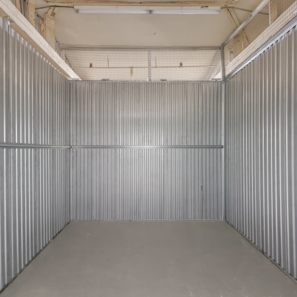 Inside a self storage unit at StorQuest Self Storage in Port Chester, New York