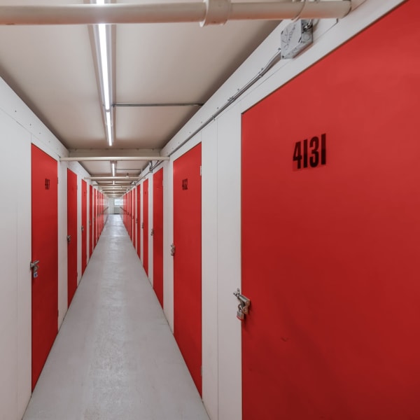 Indoor storage units at StorQuest Self Storage in Port Chester, New York