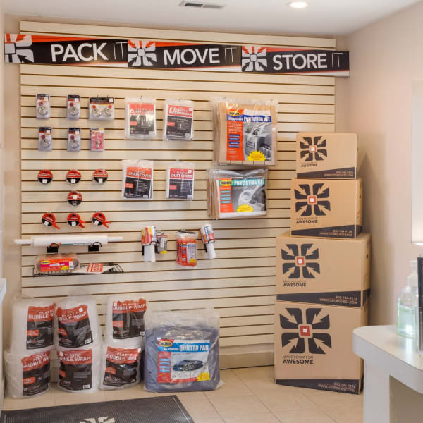 Packing supplies available in the leasing office at StorQuest Self Storage in Parker, Colorado