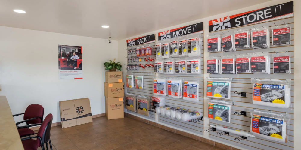 Packing supplies available at StorQuest Self Storage in Tucson, Arizona